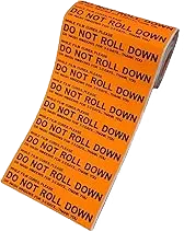 Do Not Roll Down Stickers (Orange, 1,000 Pieces)